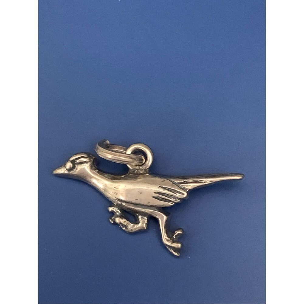 .925 Road Runner Sterling Silver Jewelry Charm #birds #wildlife